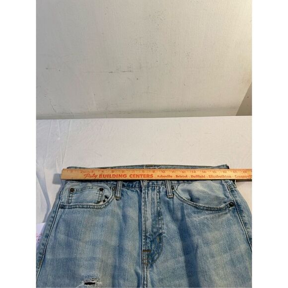 American eagle 31x32 relaxed straight jeans light denim distressed #54485 - Picture 8 of 9